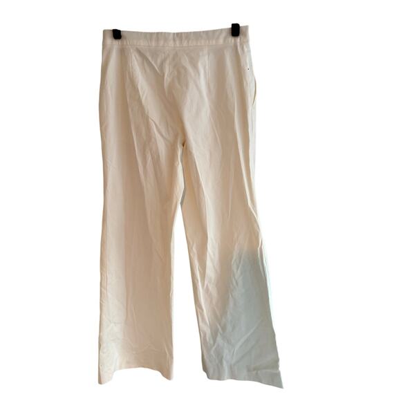 Max Mara Studio Cotton Twill Stretch Ivory Pants 8 - Picture 4 of 4
